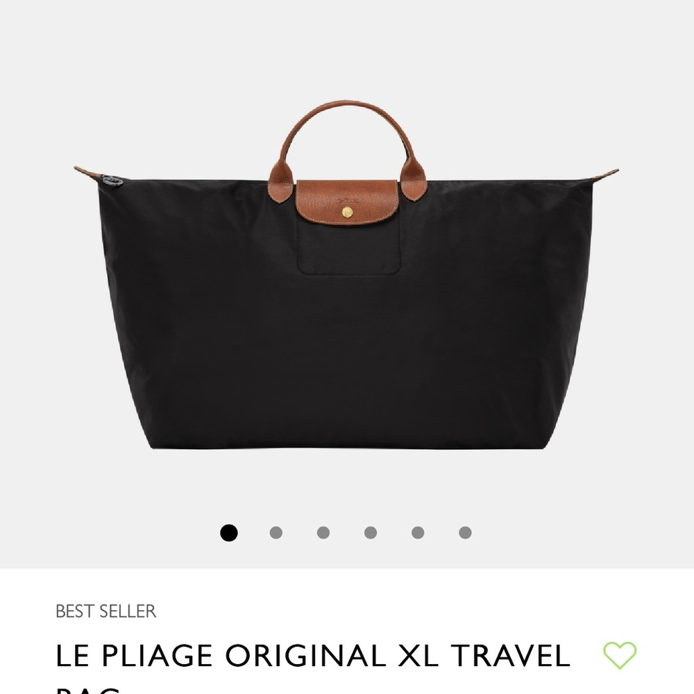 Longchamp Black and Brown Travel Bag